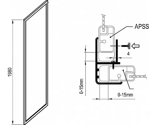 Заказать Душевая стенка Ravak Supernova APSS-80 940401R2Z1 профиль Белый стекло Transparent в магазине сантехники Santeh-Crystal.ru