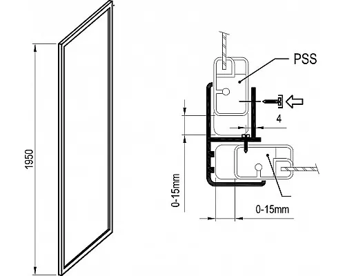 Заказать Душевая стенка Ravak Supernova PSS-90 940701O211 профиль Белый витраж пластик Pearl в магазине сантехники Santeh-Crystal.ru