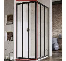 Душевая дверь Ravak Supernova ASRV3-80 198 15V403R2Z1 профиль Черный стекло Transparent
