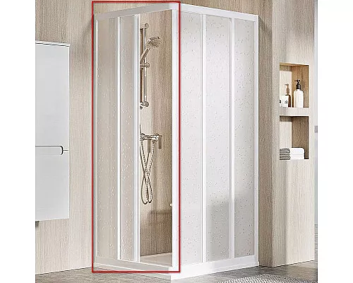 Купить Душевая дверь Ravak Supernova ASRV3-90 198 15V701R211 профиль Белый витраж пластик Pearl в магазине сантехники Santeh-Crystal.ru