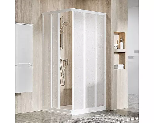 Купить Душевая дверь Ravak Supernova ASRV3-90 198 15V701R211 профиль Белый витраж пластик Pearl в магазине сантехники Santeh-Crystal.ru