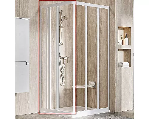 Приобрести Душевая дверь Ravak Supernova ASRV3-90 198 15V701R2Z1 профиль Белый стекло Transparent в магазине сантехники Santeh-Crystal.ru