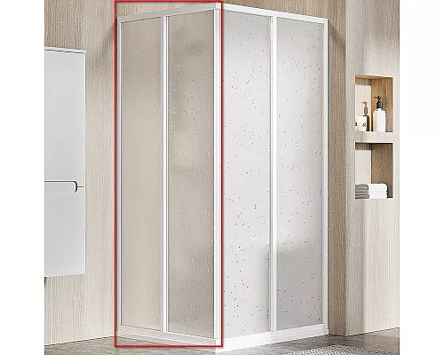 Приобрести Душевая дверь Ravak Supernova SRV2-100 195 S 14VA01O211 профиль Белый витраж пластик Pearl в магазине сантехники Santeh-Crystal.ru