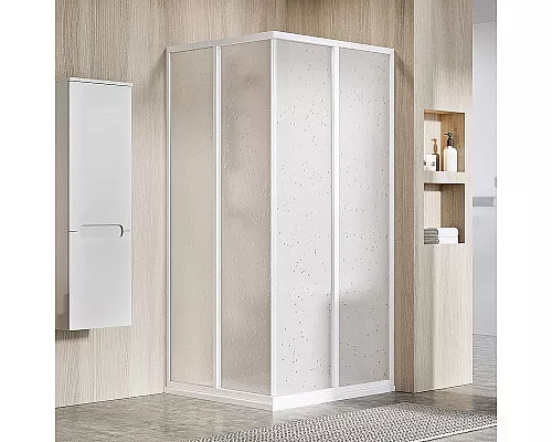 Приобрести Душевая дверь Ravak Supernova SRV2-75 195 S 14V301O211 профиль Белый витраж пластик Pearl в магазине сантехники Santeh-Crystal.ru