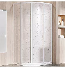 Душевой уголок Ravak Supernova SKCP4-80 80x80 3114O10211 профиль Белый витраж пластик Pearl