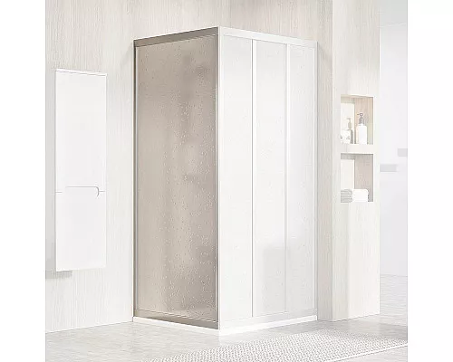 Купить Душевая стенка Ravak Supernova APSS-80 94040UR211 профиль Сатин витраж пластик Pearl в магазине сантехники Santeh-Crystal.ru