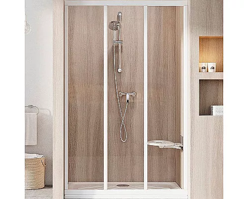 Заказать Душевая дверь Ravak Supernova ASDP3-110 00VD01R2Z1 профиль Белый стекло Transparent в магазине сантехники Santeh-Crystal.ru