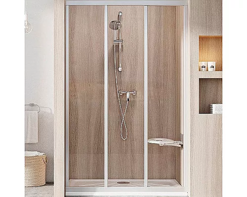 Купить Душевая дверь Ravak Supernova ASDP3-110 00VD0UR2Z1 профиль Сатин стекло Transparent в магазине сантехники Santeh-Crystal.ru