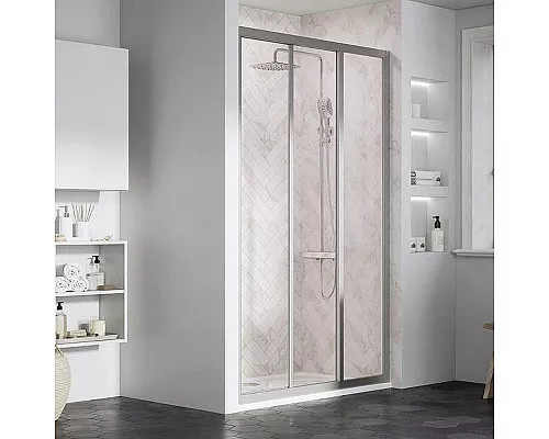 Купить Душевая дверь Ravak Supernova ASDP3-110 00VD0UR2Z1 профиль Сатин стекло Transparent в магазине сантехники Santeh-Crystal.ru