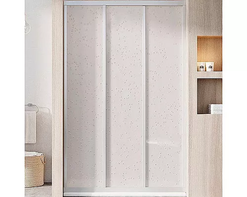 Заказать Душевая дверь Ravak Supernova ASDP3-120 00VG0UR211 профиль Сатин витраж пластик Pearl в магазине сантехники Santeh-Crystal.ru