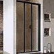 Купить Душевая дверь Ravak Supernova ASDP3-110 00VD03R2Z1 профиль Черный стекло Transparent в магазине сантехники Santeh-Crystal.ru