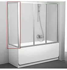 Боковая стенка для шторки на ванну Ravak Supernova APSV 75 95030U02ZG профиль Сатин стекло Grape