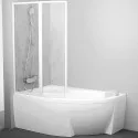 Шторка на ванну Ravak Supernova VSK2 Rosa 140 L 76L7010041 профиль Белый витраж пластик Rain