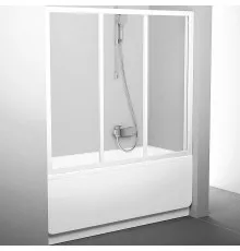 Шторка на ванну Ravak Supernova AVDP3-170 40VV0102Z1 профиль Белый стекло Transparent