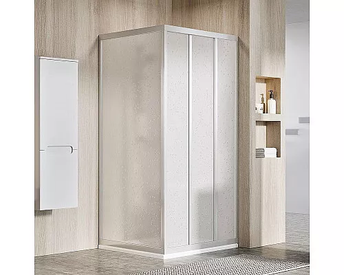 Приобрести Душевая стенка Ravak Supernova APSS-90 94070U0211 профиль Сатин витраж пластик Pearl в магазине сантехники Santeh-Crystal.ru