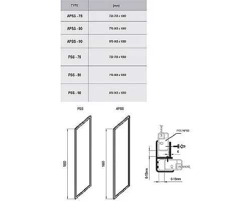 Купить Душевая стенка Ravak Supernova PSS-90 94070100Z1 профиль Белый стекло Transparent в магазине сантехники Santeh-Crystal.ru