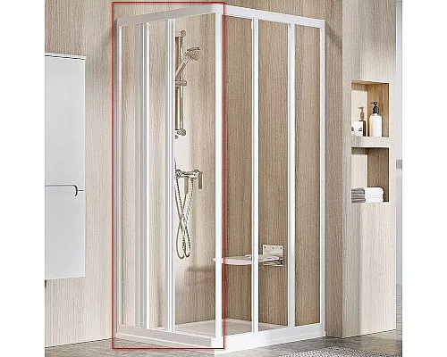 Заказать Душевая дверь Ravak Supernova ASRV3-75 15V30102Z1 профиль Белый стекло Transparent в магазине сантехники Santeh-Crystal.ru