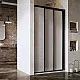 Приобрести Душевая дверь Ravak Supernova ASDP3-110 00VD03R211 профиль Черный матовый витраж пластик Pearl в магазине сантехники Santeh-Crystal.ru