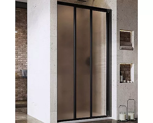 Заказать Душевая дверь Ravak Supernova ASDP3-120 00VG03R2ZG профиль Черный матовый стекло Grape в магазине сантехники Santeh-Crystal.ru