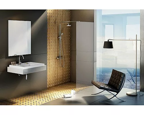 Заказать Душевая перегородка Ravak Walk-In Wall 80 GW9W40C00Z1 профиль Хром стекло Transparent в магазине сантехники Santeh-Crystal.ru