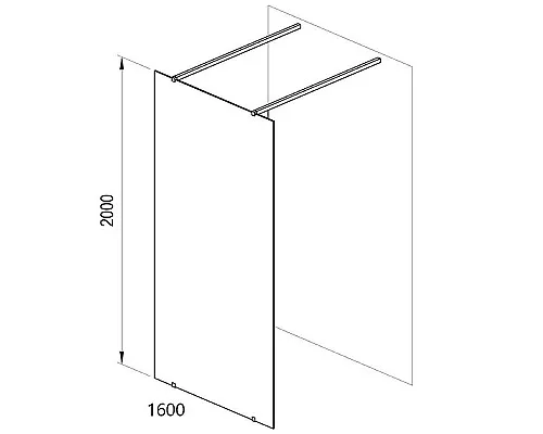 Заказать Душевая перегородка Ravak Walk-In Free 160 GW9FS0C00Z1 профиль Хром стекло Transparent в магазине сантехники Santeh-Crystal.ru
