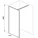 Купить Душевая перегородка Ravak Walk-In Wall 110 GW9WD0C00Z1 профиль Хром стекло Transparent в магазине сантехники Santeh-Crystal.ru