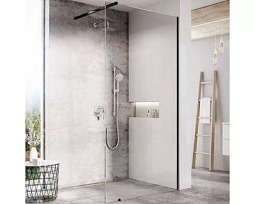 Купить Душевая перегородка Ravak Walk-In Wall 110 GW9WD0300Z1 профиль Черный стекло Transparent в магазине сантехники Santeh-Crystal.ru