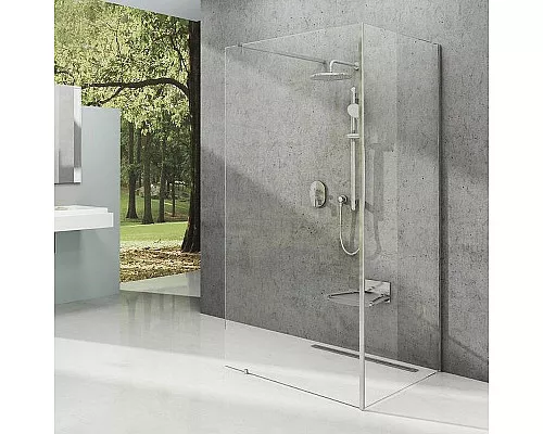 Приобрести Душевая перегородка Ravak ST Walk-In Corner 110х80 GW1CD4C00Z1 профиль Хром стекло Transparent в магазине сантехники Santeh-Crystal.ru