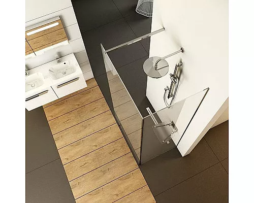 Приобрести Душевая перегородка Ravak ST Walk-In Corner 110х80 GW1CD4C00Z1 профиль Хром стекло Transparent в магазине сантехники Santeh-Crystal.ru