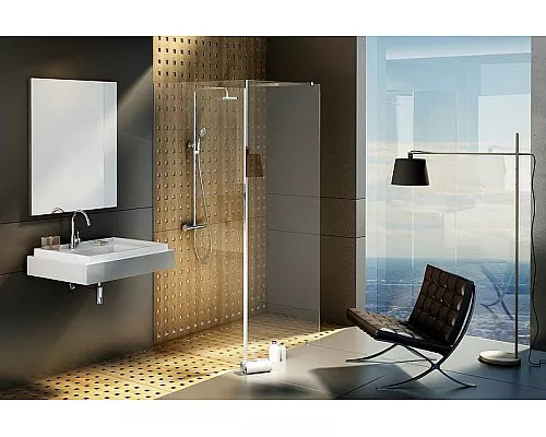 Приобрести Душевая перегородка Ravak ST Walk-In Corner 110х80 GW1CD4C00Z1 профиль Хром стекло Transparent в магазине сантехники Santeh-Crystal.ru