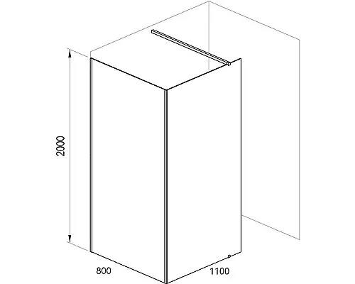 Приобрести Душевая перегородка Ravak ST Walk-In Corner 110х80 GW1CD4C00Z1 профиль Хром стекло Transparent в магазине сантехники Santeh-Crystal.ru