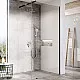 Заказать Душевая перегородка Ravak Walk-In Wall 100 GW9WA0300Z1 профиль Черный стекло Transparent в магазине сантехники Santeh-Crystal.ru