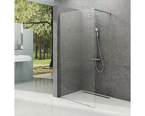 Заказать Душевая перегородка Ravak Walk-In Wall 120 GW9WG0C00Z1 профиль Хром стекло Transparent в магазине сантехники Santeh-Crystal.ru