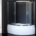 Шторка на ванну Royal Bath Alpine RB150ALP-C-CH 150 профиль Хром стекло матовое