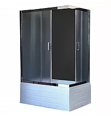 Душевой уголок Royal Bath BP 100х80 RB8100BP-C-CH-L с поддоном профиль Хром стекло матовое