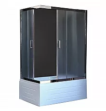 Душевой уголок Royal Bath BP 100х80 RB8100BP-C-CH-R с поддоном профиль Хром стекло матовое