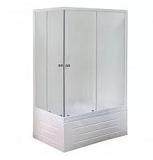 Душевой уголок Royal Bath BP 120х80 RB8120BP-C-R с поддоном профиль Белый стекло матовое