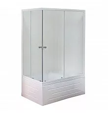 Душевой уголок Royal Bath BP 100х80 RB8100BP-C-R с поддоном профиль Белый стекло матовое