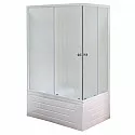Душевой уголок Royal Bath BP 100х80 RB8100BP-C-L с поддоном профиль Белый стекло матовое