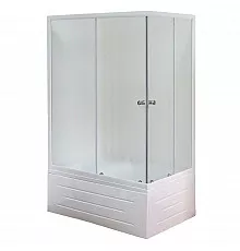 Душевой уголок Royal Bath BP 100х80 RB8100BP-C-L с поддоном профиль Белый стекло матовое