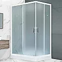 Душевой уголок Royal Bath HP 120х80 RB8120HP-C-L с поддоном профиль Белый стекло матовое
