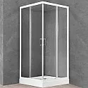 Душевой уголок Royal Bath HP 80х80 RB80HP-T с поддоном профиль Белый стекло прозрачное