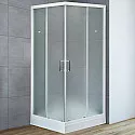 Душевой уголок Royal Bath HP 80х80 RB80HP-C с поддоном профиль Белый стекло матовое