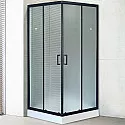 Душевой уголок Royal Bath HP 90х90 RB90HP-C-BL профиль Черный стекло матовое