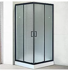 Душевой уголок Royal Bath HP 80х80 RB80HP-C-BL профиль Черный стекло матовое