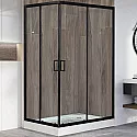 Душевой уголок Royal Bath HP 120х80 RB8120HP-T-BL-R профиль Черный стекло прозрачное