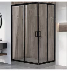 Душевой уголок Royal Bath HPD 100х80 RB8100HPD-T-BL профиль Черный стекло прозрачное