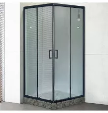 Душевой уголок Royal Bath HPD 100х90 RB9100HPD-C-BL профиль Черный стекло матовое