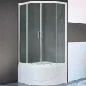 Душевой уголок Royal Bath BK 100х100 RB100BK-T с поддоном профиль Белый стекло прозрачное Душевой уголок Royal Bath BK 100х100 RB100BK-T с поддоном профиль Белый стекло прозрачное