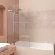 Приобрести Шторка на ванну Veconi Palau 90 PL81-90-01-19C1 профиль Хром стекло прозрачное в магазине сантехники Santeh-Crystal.ru